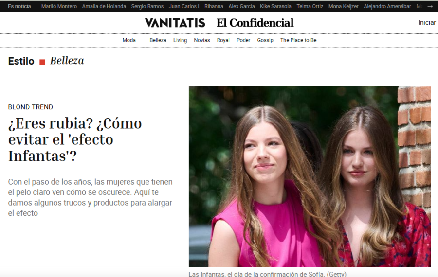 ¿Eres rubia? ¿Cómo evitar el 'efecto Infantas'?