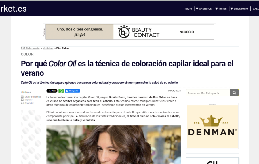 Por qué Color Oil es la técnica de coloración capilar ideal para el verano