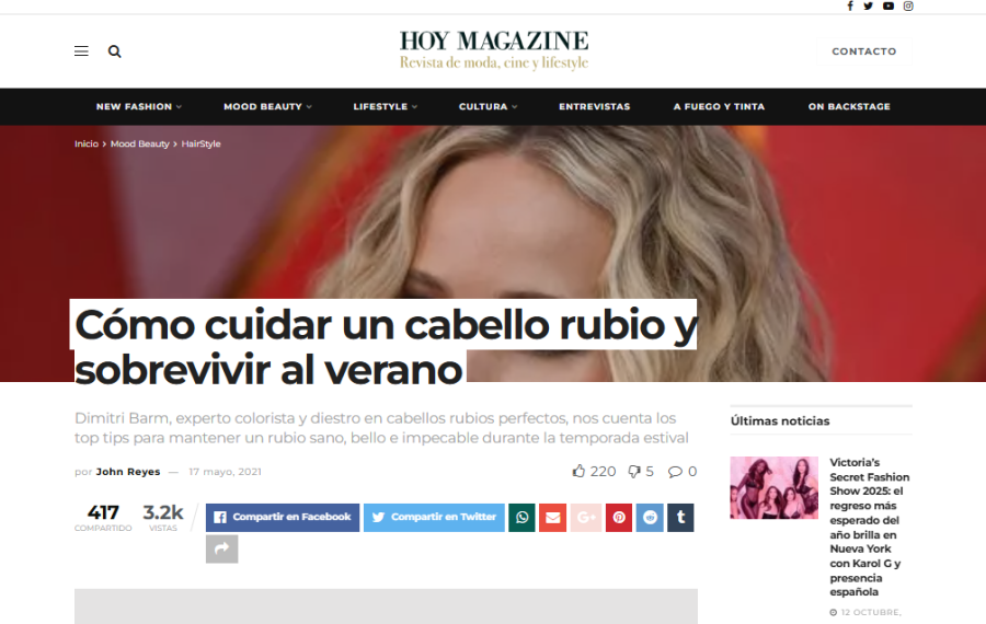 Cómo cuidar un cabello rubio y sobrevivir al verano